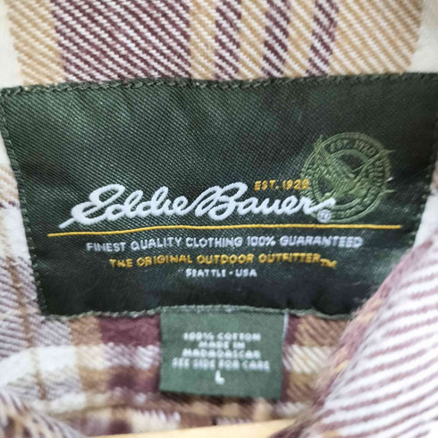エディーバウアー Eddie Bauer ロングスリーブ チェック ネルシャツ メンズ L
