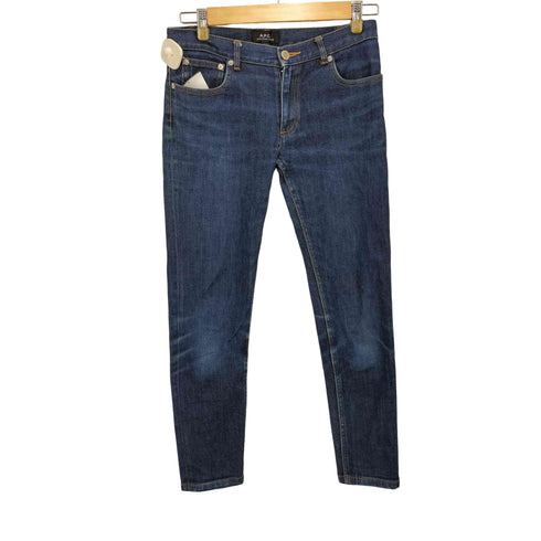 アーペーセー A.P.C. JEAN ETROIT COURT ストレッチ ジップフライ デニム パンツ 脇割 レディース 27