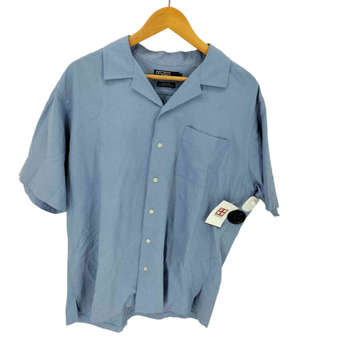 ポロバイラルフローレン Polo by RALPH LAUREN 90S CALDWELL シルクコットン オープンカラーシャツ ポニー無し メンズ import:L