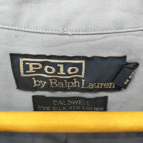 ポロバイラルフローレン Polo by RALPH LAUREN 90S CALDWELL シルクコットン オープンカラーシャツ ポニー無し メンズ import:L