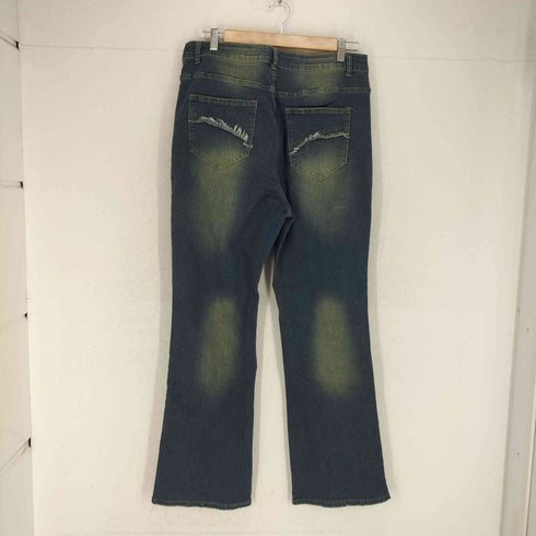 Y2K ボタンデザイン フレアパンツ レディース L