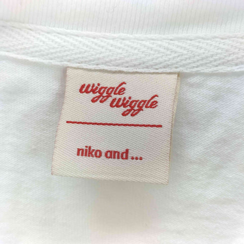 ニコアンド niko and... wiggle wiggle フリルアソートロゴTシャツ レディース JPN:L