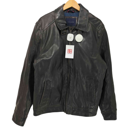 トミーヒルフィガー TOMMY HILFIGER ジップアップ レザー ジャケット メンズ import:M