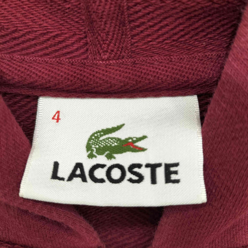 ラコステ LACOSTE ボルドーロゴ ジップアップ パーカー メンズ JPN:4