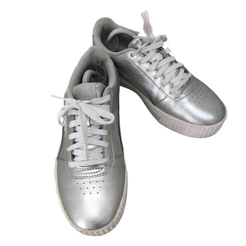 プーマ PUMA Carina Metallic Silver ローカットスニーカー レディース 25