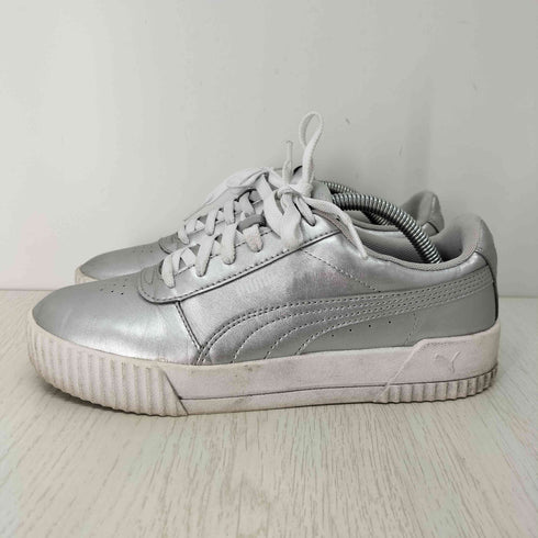 プーマ PUMA Carina Metallic Silver ローカットスニーカー レディース 25