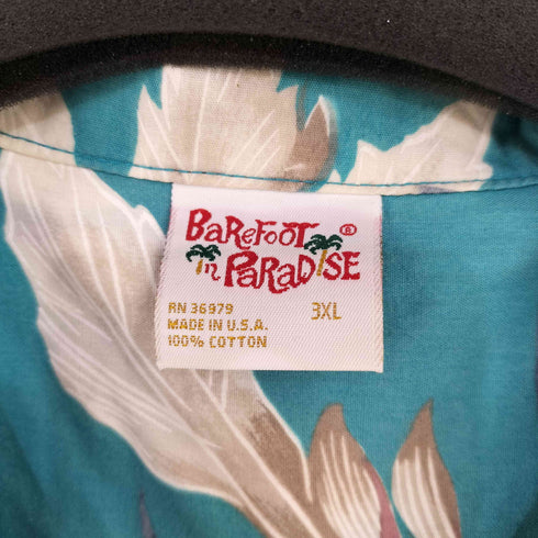 BAREFOOT IN PARADISE USA製 アロハシャツ メンズ 3XL