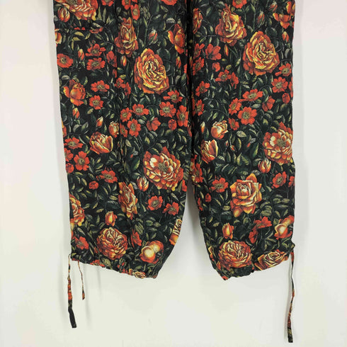 ケンゾー KENZO 総柄 花柄 薔薇 ドローコード シルク カーゴ パンツ メンズ M