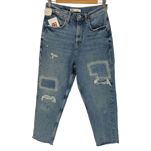 ザラ ZARA クラッシュ加工テーパードデニム メンズ 38