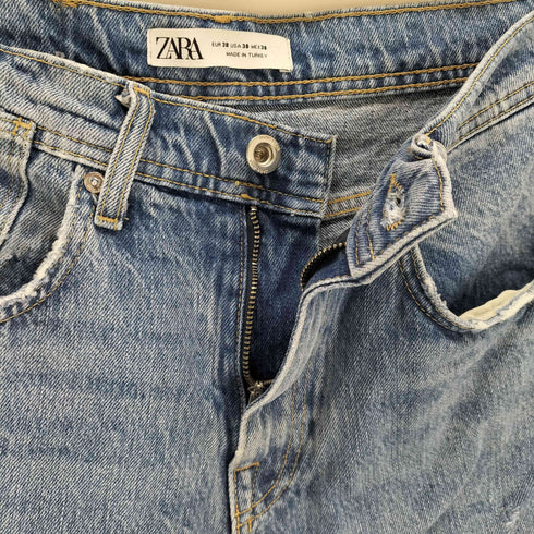 ザラ ZARA クラッシュ加工テーパードデニム メンズ 38