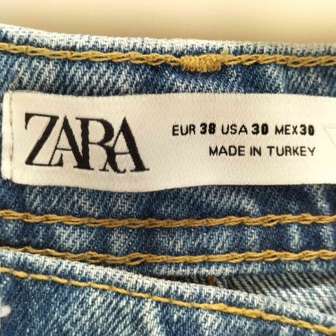 ザラ ZARA クラッシュ加工テーパードデニム メンズ 38