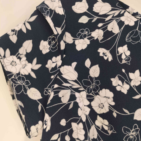 ブルックスブラザーズ BROOKS BROTHERS 花柄 バックオープン フレンチスリーブワンピース レディース US:0-2