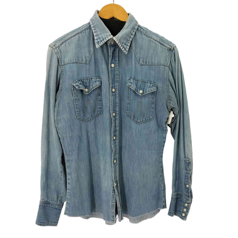 ラングラー Wrangler 70S USA製 L/S デニムウエスタンシャツ メンズ 15 1/2・34