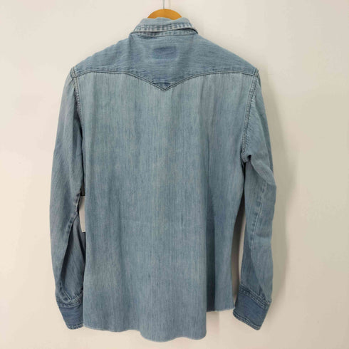 ラングラー Wrangler 70S USA製 L/S デニムウエスタンシャツ メンズ 15 1/2・34