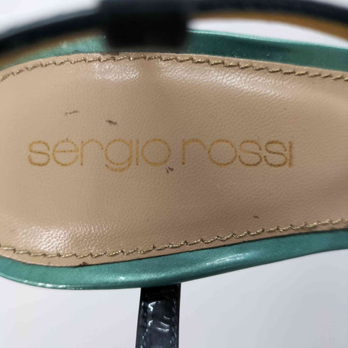 セルジオロッシ sergio rossi バイカラーウェッジソール レディース 34 1/2