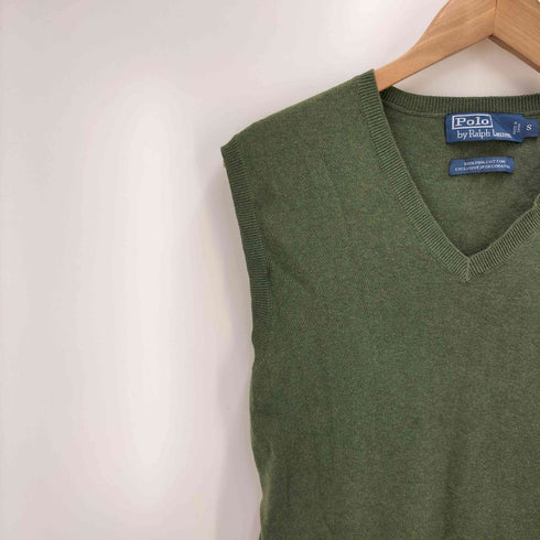 ポロバイラルフローレン Polo by RALPH LAUREN PIMA COTTON ポニー 刺繍 Vネック コットン ニット ベスト メンズ import:S
