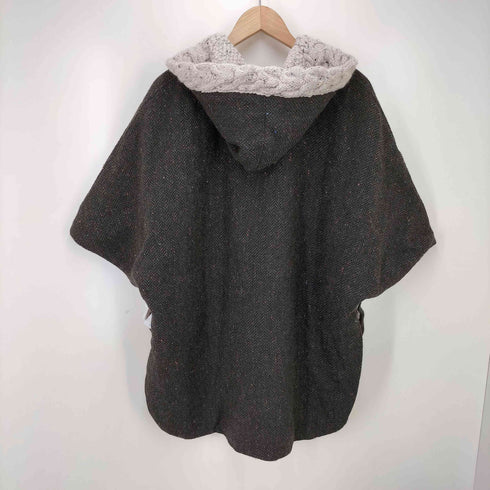 ARAN SWEATER MARKET アイルランド製 MERINO WOOL ネップ ウール ポンチョ メンズ S/M