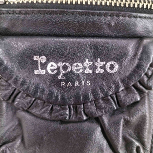 レペット repetto フリルデザイン レザー二つ折り財布 レディース