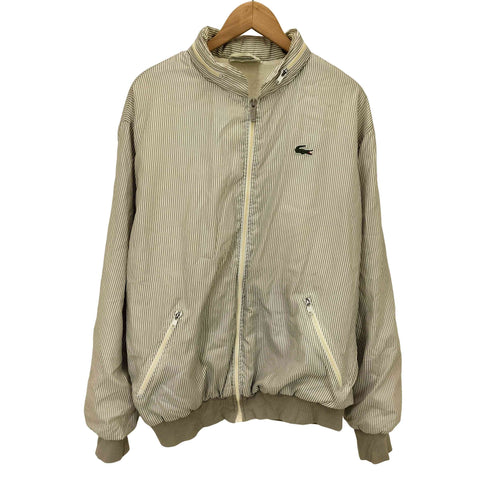 シュミーズラコステ CHEMISE LACOSTE 70-80S フランス製 裏地パイル ワンポイント ワッペン パッカブルフード ストライプ ジャケット メンズ 5