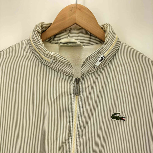 シュミーズラコステ CHEMISE LACOSTE 70-80S フランス製 裏地パイル ワンポイント ワッペン パッカブルフード ストライプ ジャケット メンズ 5