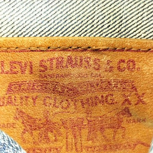 リーバイス Levis 7156XX 大戦モデル 赤耳ビッグE デニムジャケット 復刻 ボタン裏J22 メンズ 38