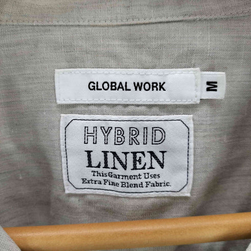 グローバルワーク GLOBAL WORK リネン開襟シャツ メンズ JPN:M
