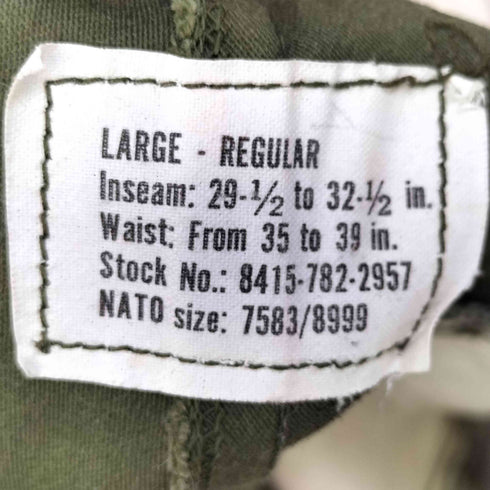 ユーエスアーミー U.S. ARMY 74年会計 WINFIELD社製 M-65 FIELD PANTS フィールドカーゴパンツ メンズ LARGE - REGULAR