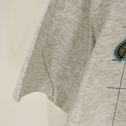 ヘインズ Hanes 90s USA製 マッププリントクルーネックTシャツ メンズ JPN:L