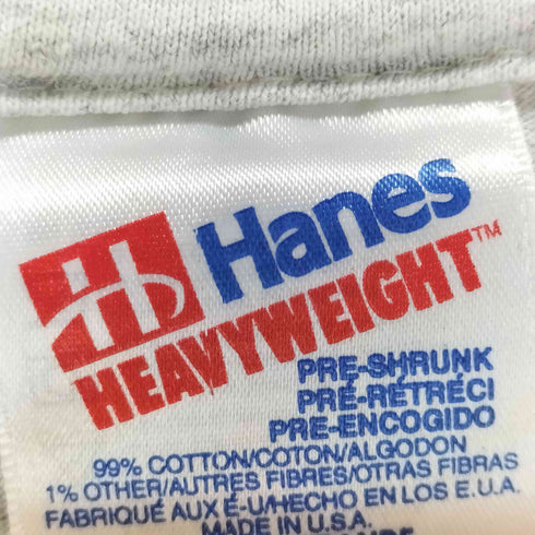 ヘインズ Hanes 90s USA製 マッププリントクルーネックTシャツ メンズ JPN:L