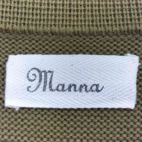 Manna 鹿の子編み ニットジャケット カーディガン レディース JPN:S