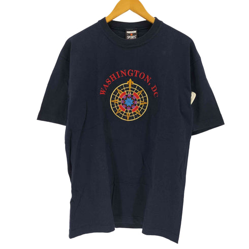 シグナルスポーツ SIGNAL SPORTS USA製 刺繍デザインクルーネックTシャツ メンズ import:L