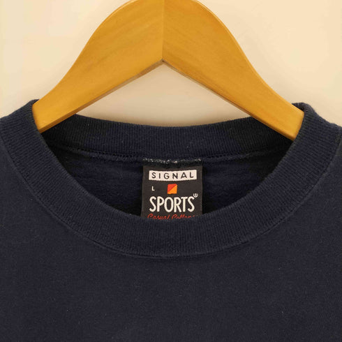 シグナルスポーツ SIGNAL SPORTS USA製 刺繍デザインクルーネックTシャツ メンズ import:L
