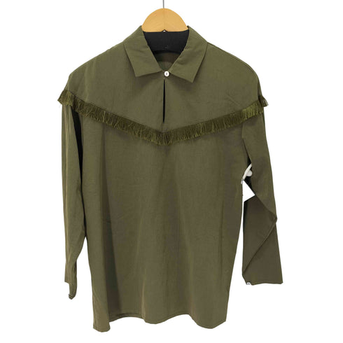 {[kukords L/S フリンジデザインシャツ レディース