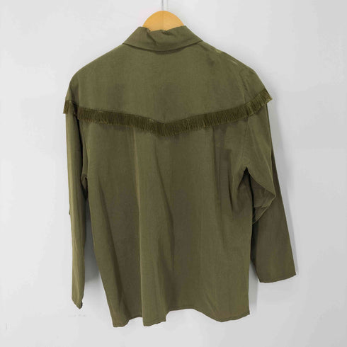 {[kukords L/S フリンジデザインシャツ レディース