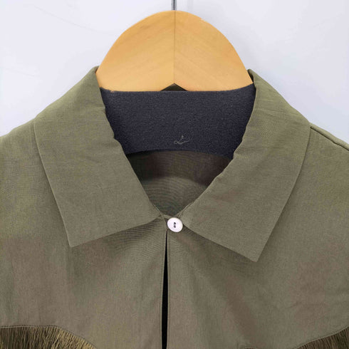 {[kukords L/S フリンジデザインシャツ レディース