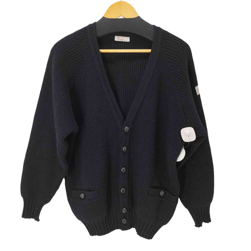 パパス papas ナイロン混 ウールカーディガン メンズ