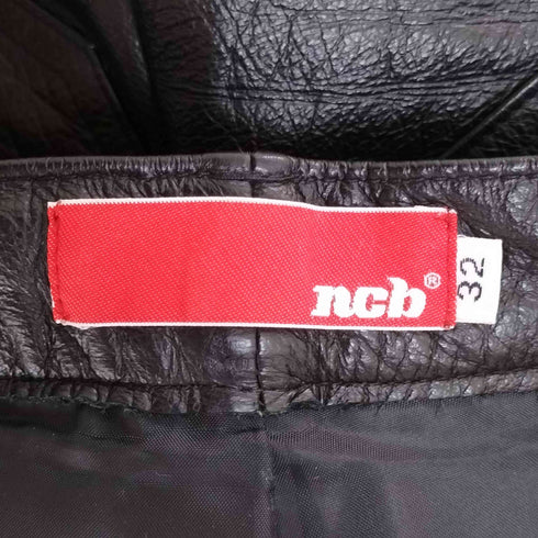 ncb カウレザー ブーツカット レザーパンツ メンズ 32