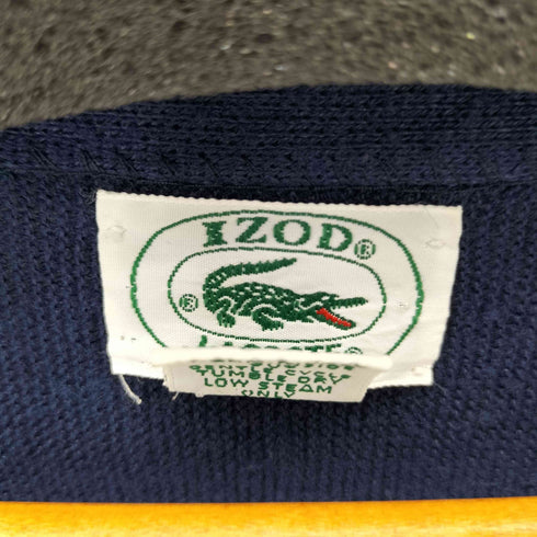 アイゾッドラコステ IZOD LACOSTE 80S USA製 アクリルカーディガン メンズ import:L