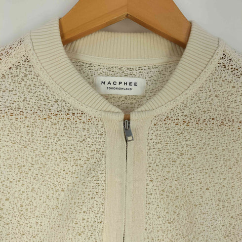 マカフィー MACPHEE リンクルレース ジップアップブルゾン レディース JPN:36