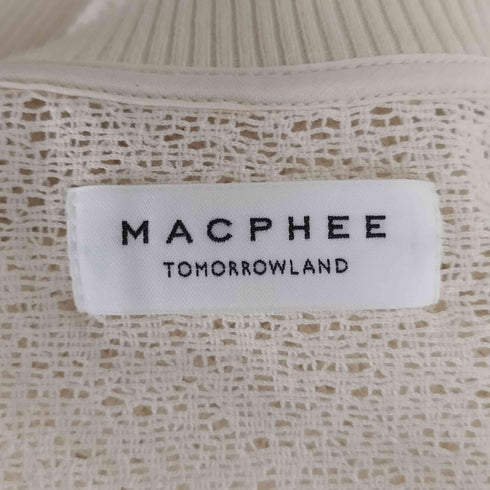 マカフィー MACPHEE リンクルレース ジップアップブルゾン レディース JPN:36