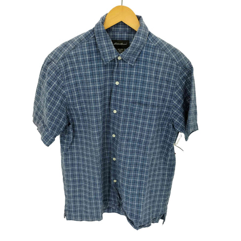 エディーバウアー Eddie Bauer リネンコットン チェック S/S シャツ メンズ import:S