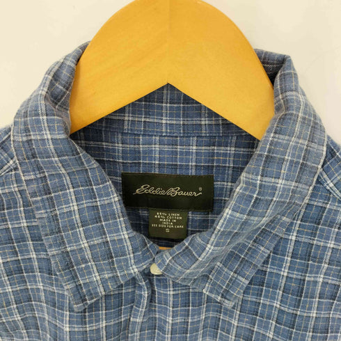 エディーバウアー Eddie Bauer リネンコットン チェック S/S シャツ メンズ import:S