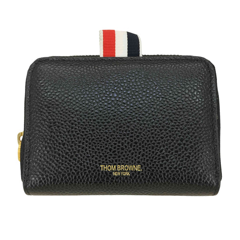 トムブラウン THOM BROWNE ペブルグレインレザー ジップ カードホルダー メンズ