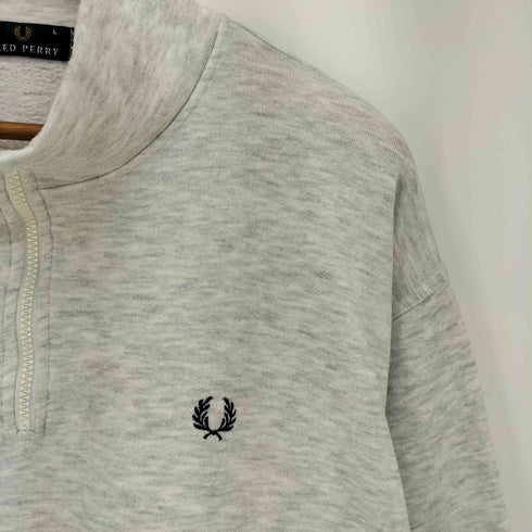 フレッドペリー FRED PERRY ロゴ刺繍 ハーフジップスウェット メンズ import:L