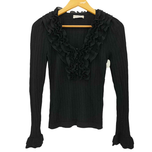 エムプルミエブラック M-premier BLACK ウール フリル ニット レディース JPN:36