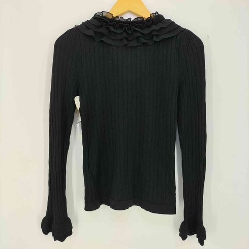 エムプルミエブラック M-premier BLACK ウール フリル ニット レディース JPN:36