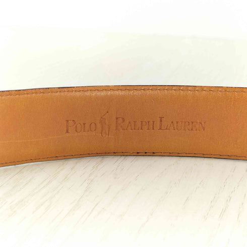 ポロラルフローレン POLO RALPH LAUREN ロゴ刻印 イタリアンレザーベルト メンズ