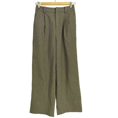 ユナイテッドアローズグリーンレーベルリラクシング UNITED ARROWS green label relaxing KC ガンクラブチェック ワイドパンツ レディース JPN:36