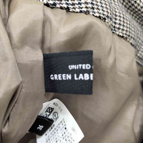 ユナイテッドアローズグリーンレーベルリラクシング UNITED ARROWS green label relaxing KC ガンクラブチェック ワイドパンツ レディース JPN:36