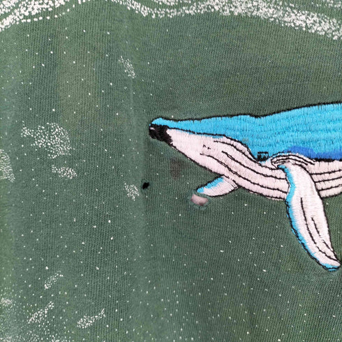 ジャージーズ JERZEES クジラ刺繍Tシャツ MADE IN USA メンズ XL